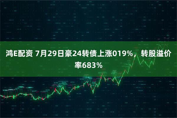 鸿E配资 7月29日豪24转债上涨019%,转股溢价率683%